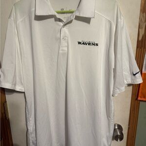 NFL Men's White Baltimore Ravens Polo Shirt